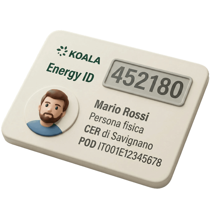 Energy ID card 3D