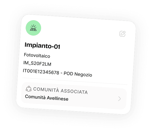 Card Impianto-01 — Fotovoltaico, IM_S20F2LM, Comunità Avellinese